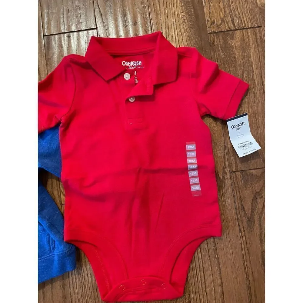 Oshkosh boys 18 months nwt polo and sweatshirt bundle